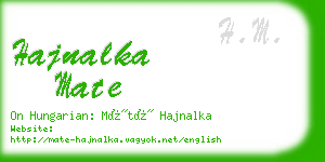 hajnalka mate business card